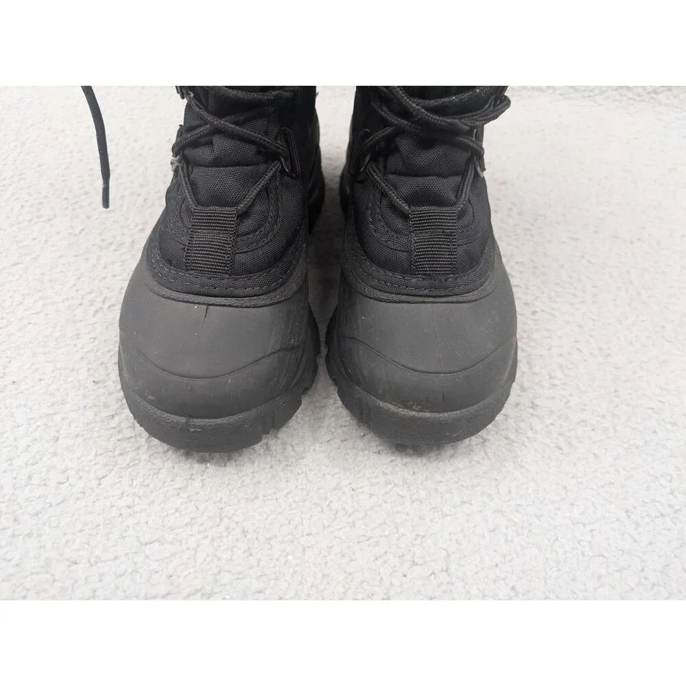 Kamik Black Snow Boots Youth size 6 Lace Up Rubber Soles Unisex